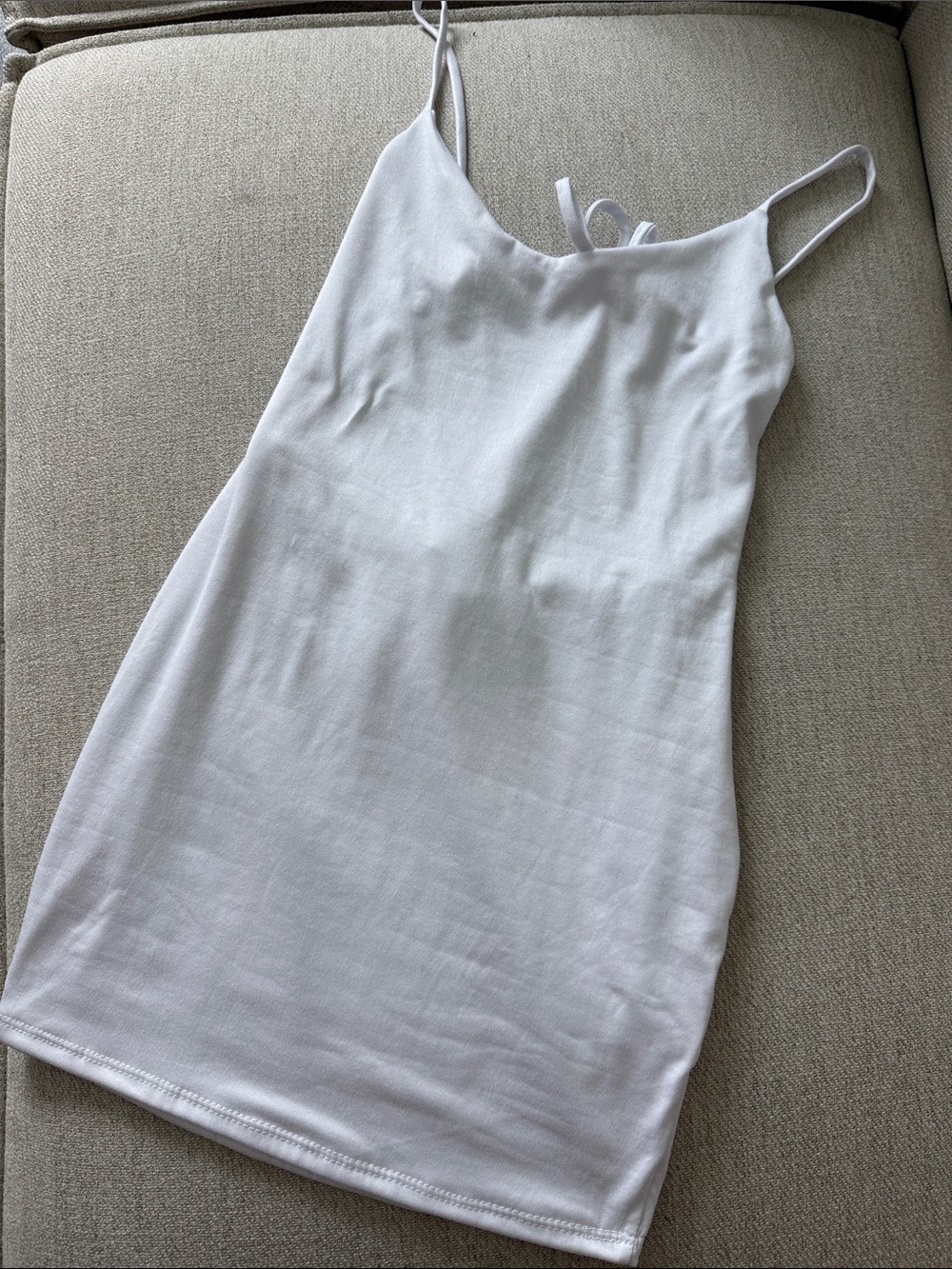 Fashion Nova White Spaghetti Strap Slip